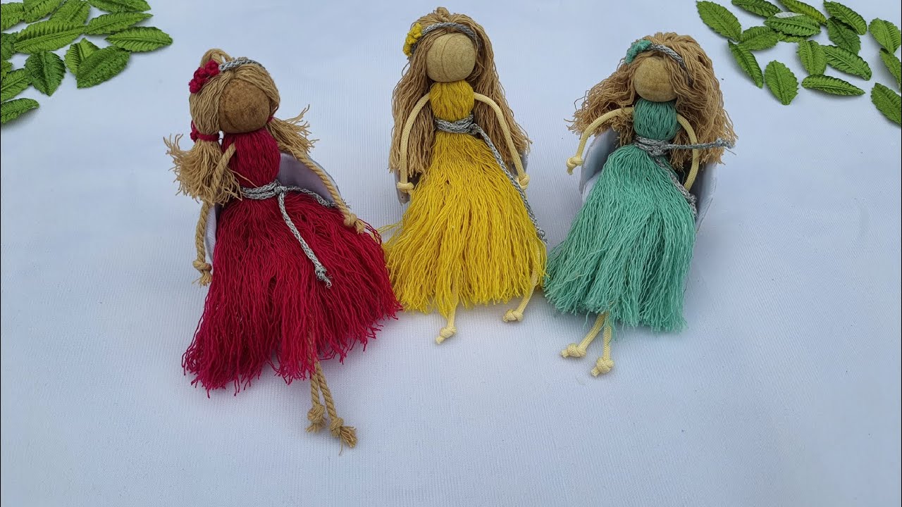 How to make thread Doll | Macrame doll making | Cute doll decor
