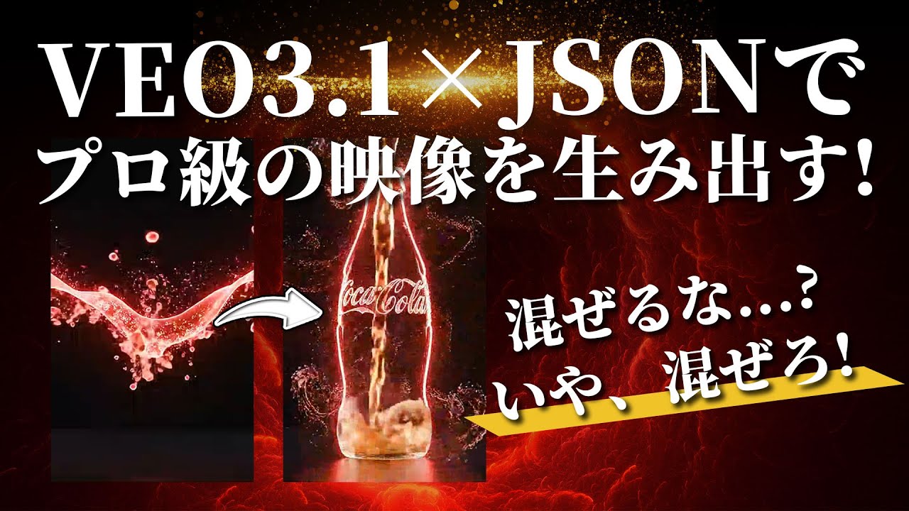 VEO3.1 × JSONプロンプトの威力がエグい。AIでプロ級のCMが作れます。