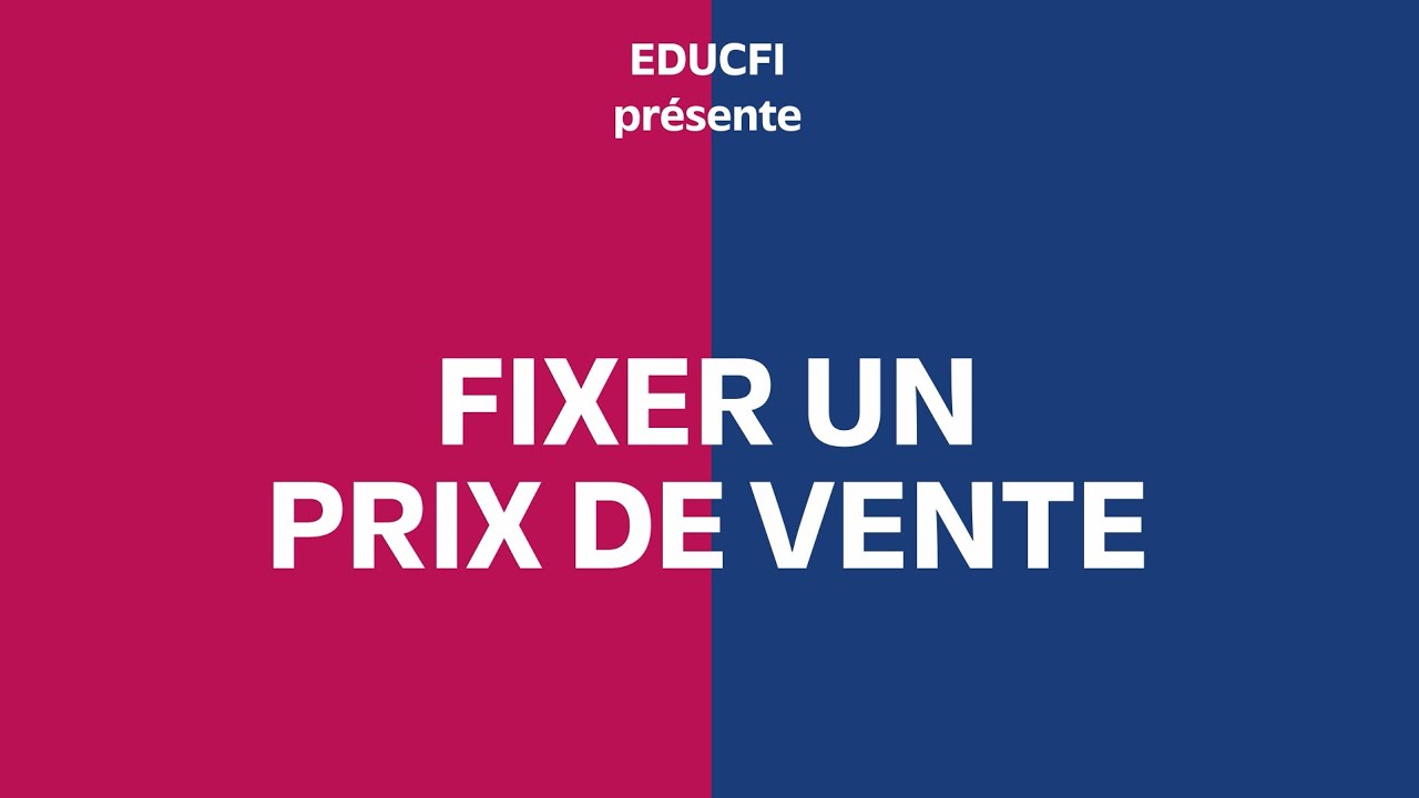 Fixer un prix de vente