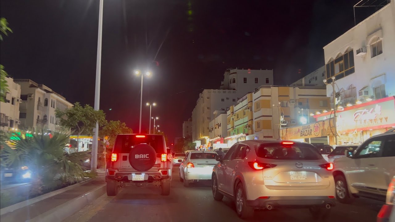 Jeddah Streets at Night | Random Peaceful Drive Urdu/hindi