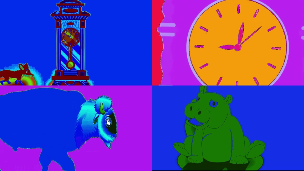 HICKORY DICKORY DOCK ~ HIPPO VS AFRICAN BUFFALO VS FOX VS RACOON | SCUPO EFFECTS COMPILATION