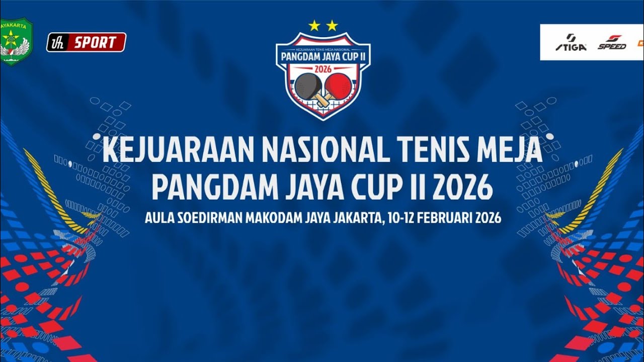 Edo PINGPONG sedang live sekarang! Pangdam Jaya Cup II National Table Tennis Championship, Feb112026