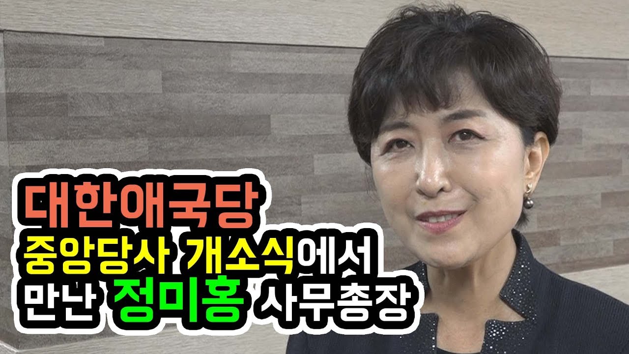 대한애국당 중앙당사 개소식에서 만난 정미홍 사무총장