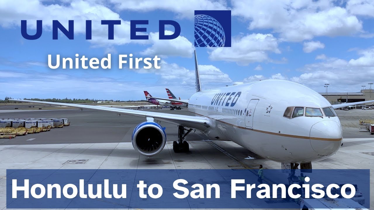 (4K) Honolulu to San Francisco TRIP REPORT on United Airlines UA1258 Boeing 777-200 Domestic First