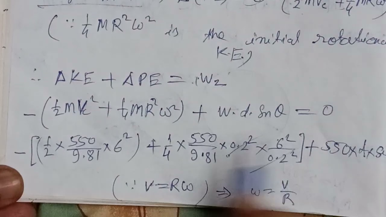 A cylinder rolls without slipping on a horizontal surface and then moves up along a 30° incline, mov