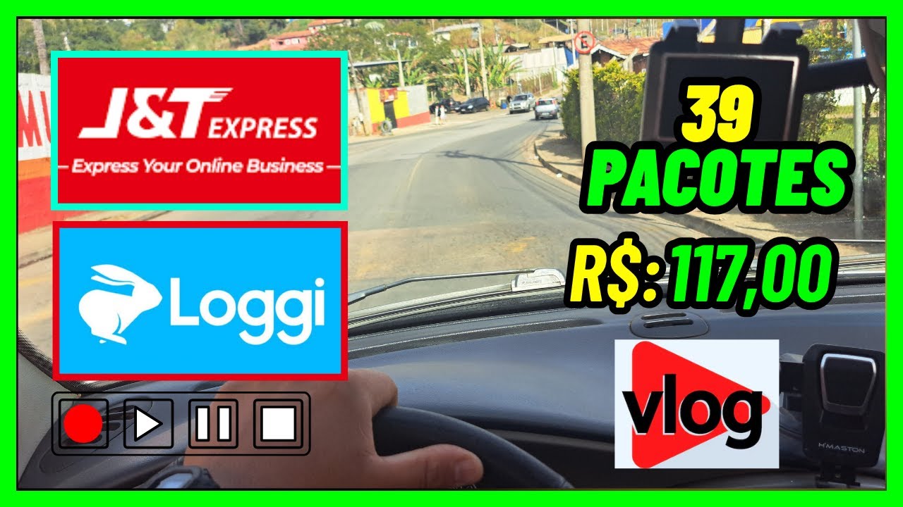 ENTREGANDO PARA LOGGI E J&T EXPRESS 🎥VLOG COMPLETO🎥QUANTO GANHEI?