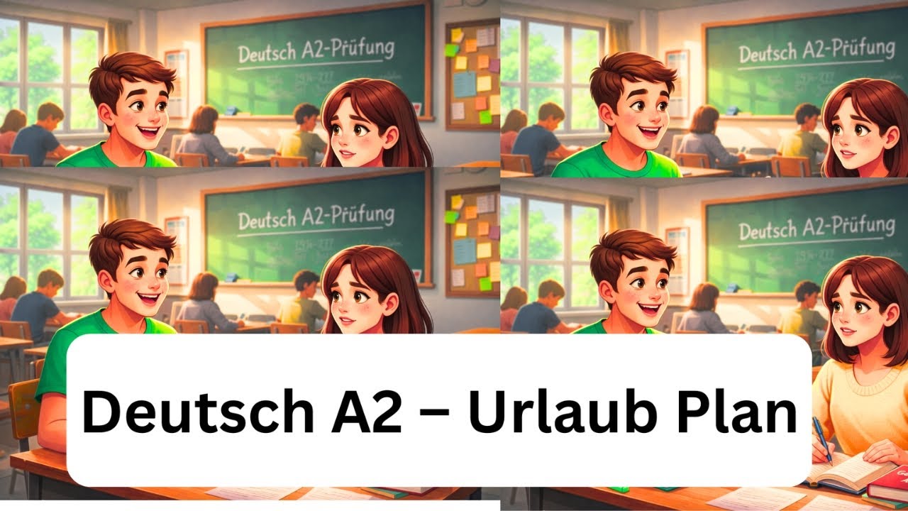 German A2 Urlaub planen 🇩🇪 | Vacation Conversation for Exam | Deutsch Sprechen A2