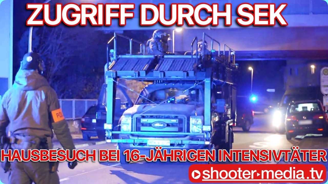 ❌ ZUGRIFF DURCH SEK ÜBER MOBILE RAMPE ❌ | 👮‍♂️ 16-jähriger Intensivtäter aufgesucht