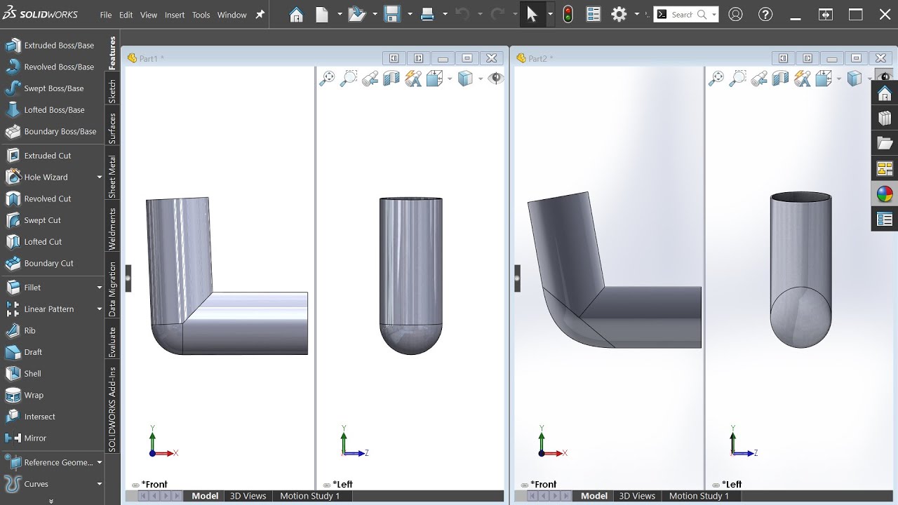 Pipe corner in Solidworks | Трубне коліно