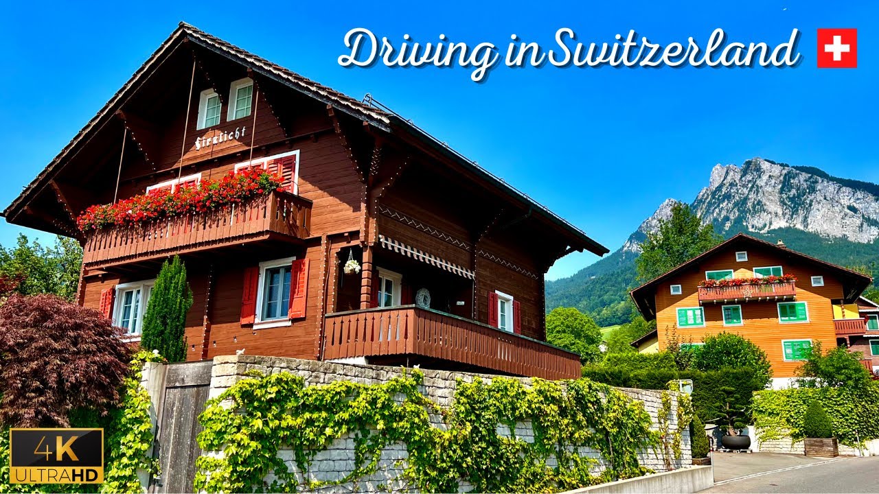 Driving in Switzerland 🇨🇭 | Beautiful Drive around Schwyz | Relaxing Music | 4K