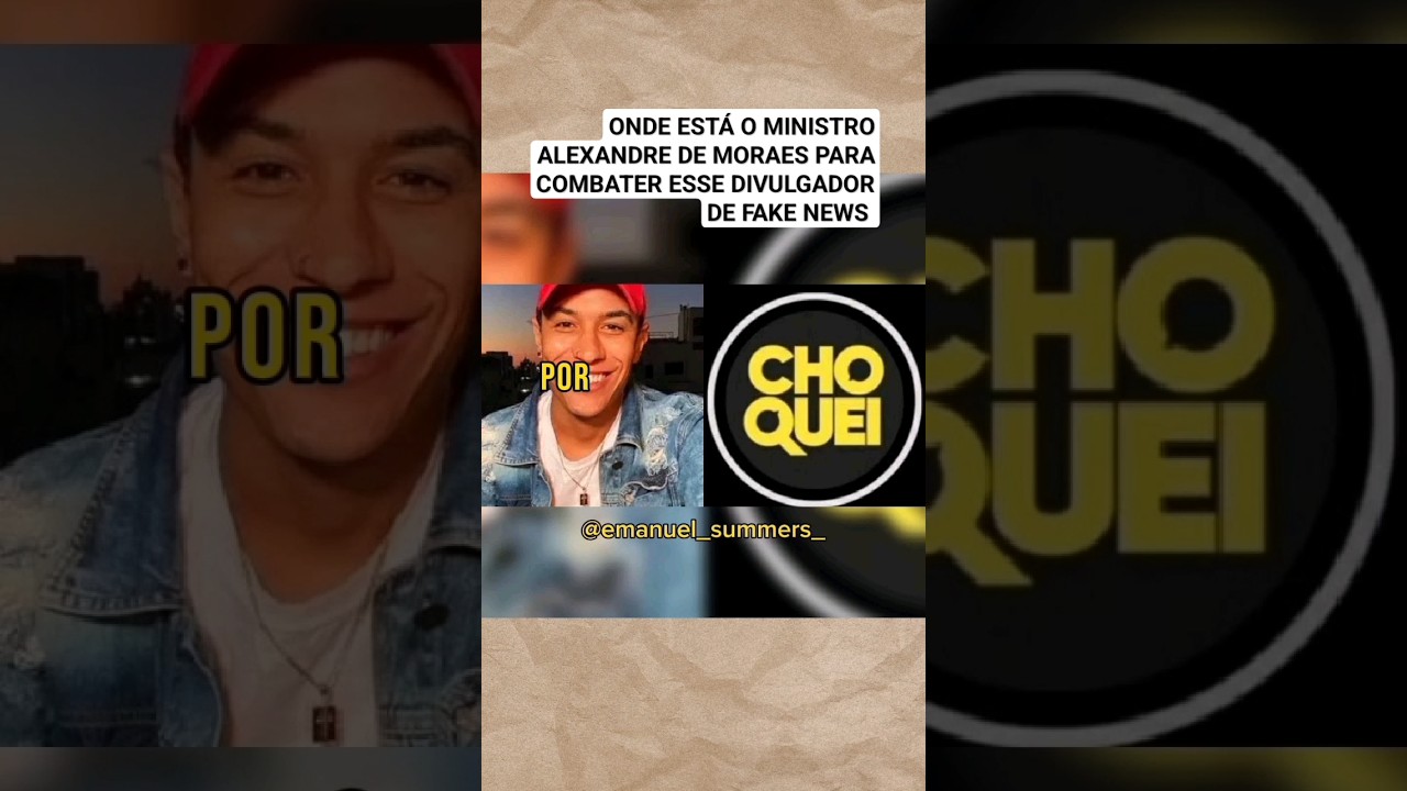 Choquei n&atilde;o vai ser responsabilizado por divulgar fake news sobre J&eacute;ssica Vit&oacute;ria? #viral #noticias