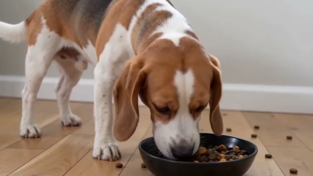Beagle Mealtime ASMR: The best part of the day! 🥣✨ #Beagle #DogLife #HungryDog #DogASMR #BeagleLove