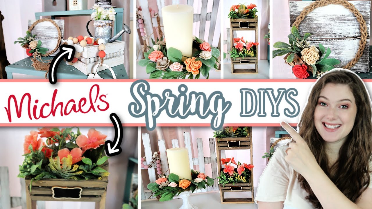 MICHAELS Even BETTER Than DOLLAR TREE?? | Spring Home Decor DIYS + GIVEAWAY!