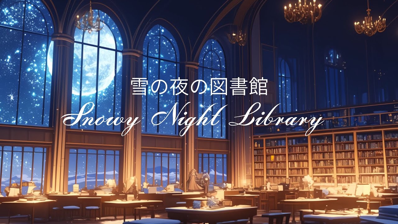 【ピアノBGM】雪の夜の図書館