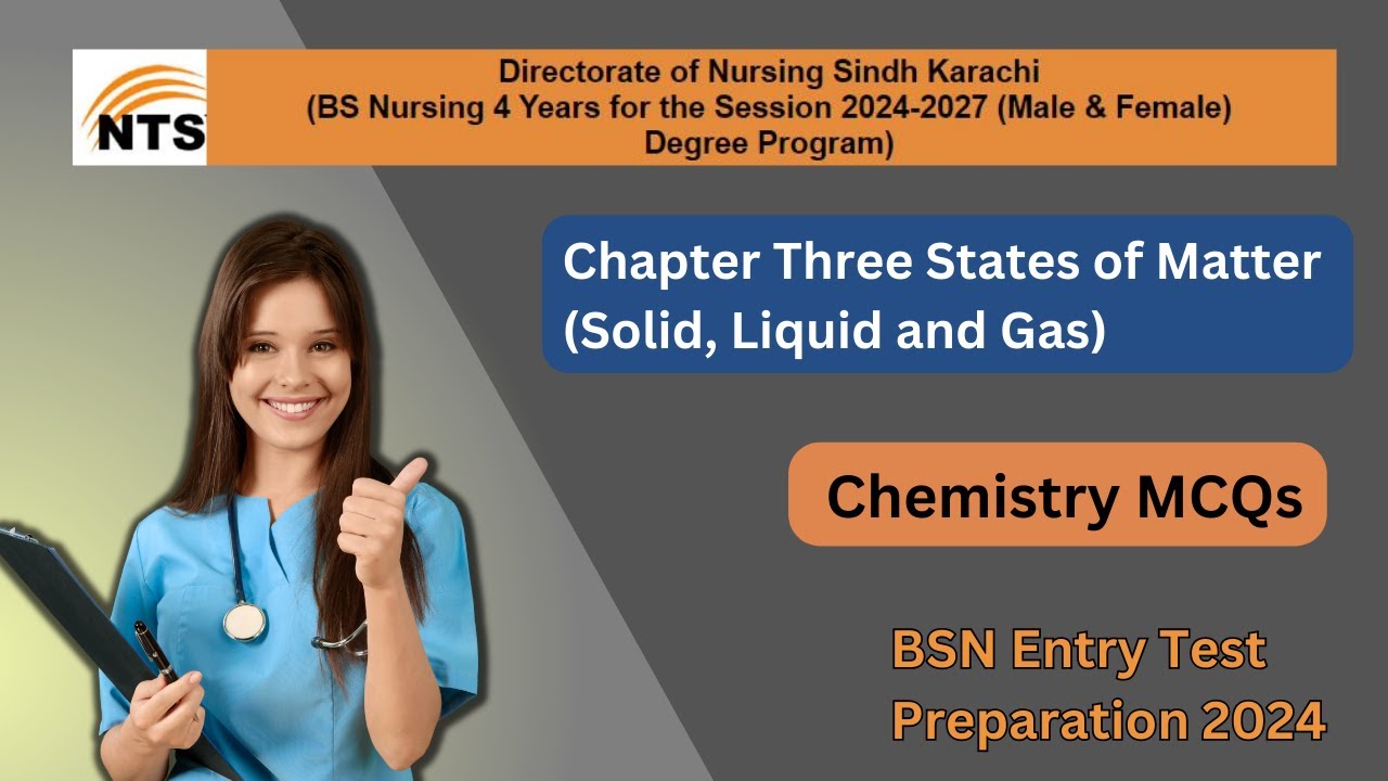 Chemistry MCQs I NTS BSN Entry Test Preparation 2024 I BSN Test Preparation I DNSK