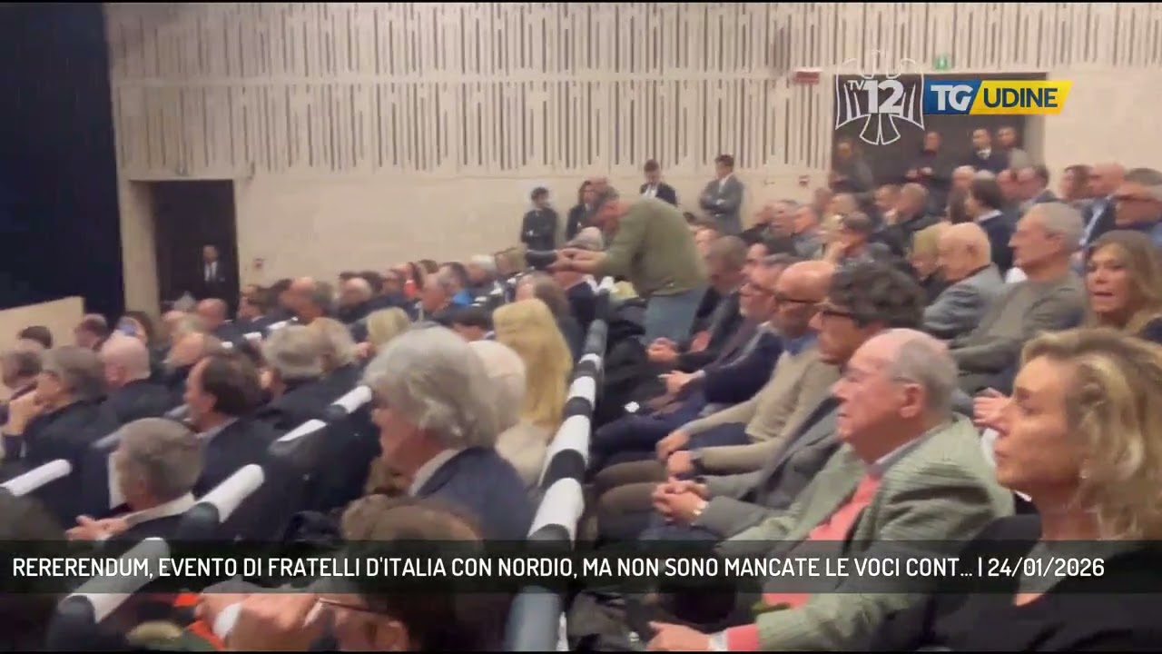 RERERENDUM, EVENTO DI FRATELLI D'ITALIA CON NORDIO, MA NON SONO MANCATE LE VOCI CONT... | 24/01/2026