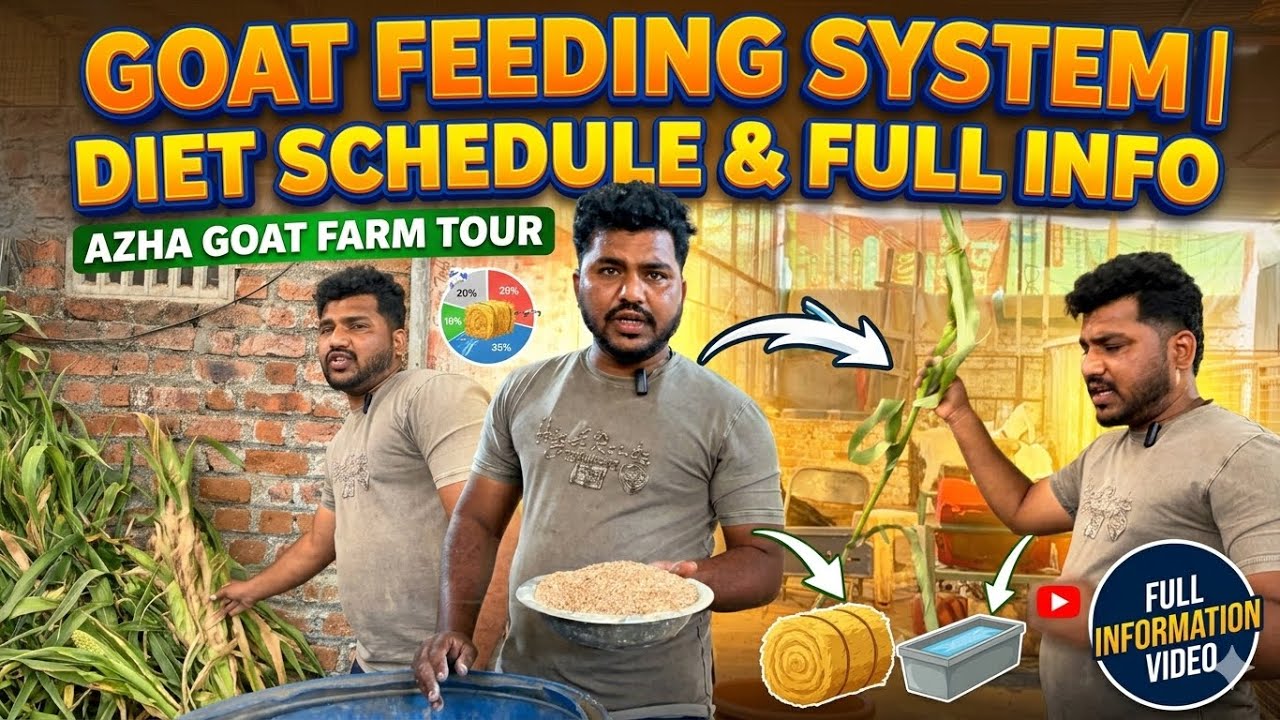 Goat Feed Details Schedule By Azha Goat Farm | Full Farm Tour.