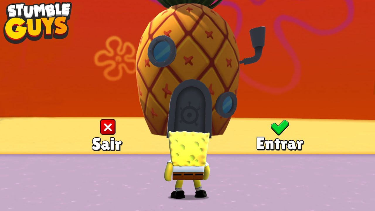 Como entrar na CASA do Bob Esponja no Stumble Guys