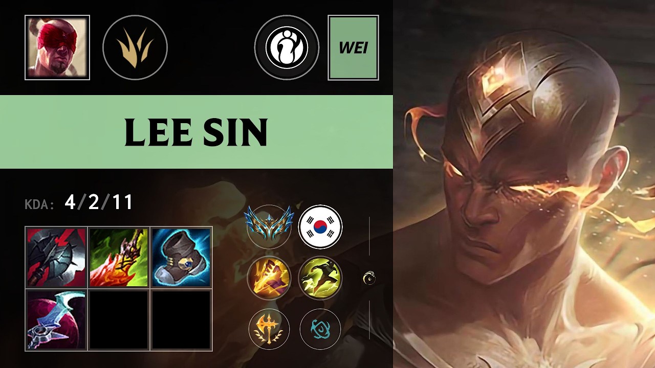 (IG Wei) Lee Sin Jungle vs Pantheon (HLE Jackal) - KR Challenger Patch 26.16