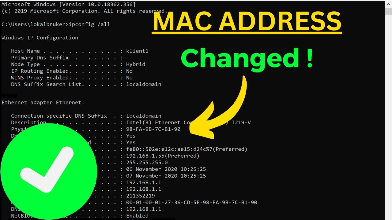 Как изменить MAC-адрес в Windows 10 | 2024