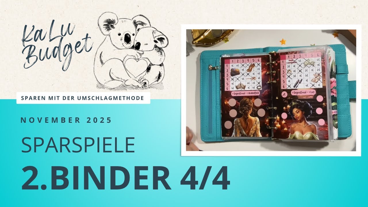 Sparspiele im Binder 2 | November 4/4 | Budget 90 EUR | Es wird wieder aufgefüllt😍 #umschlagmethode