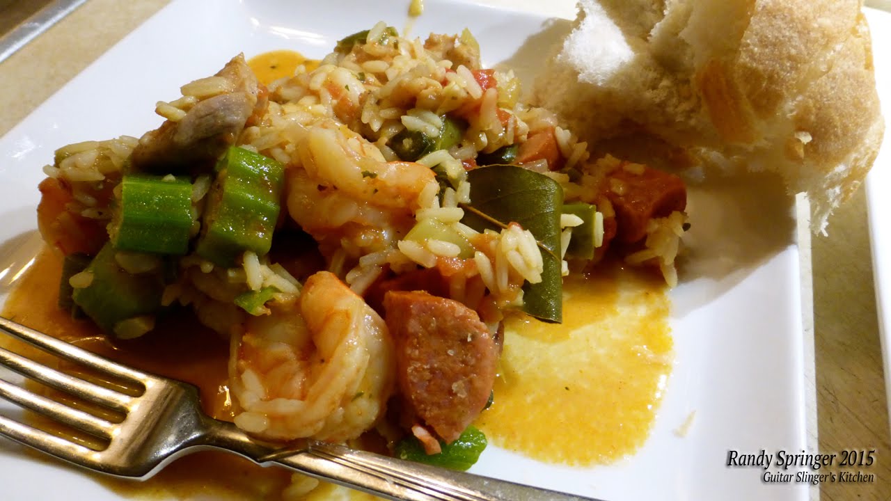 EASY: How to cook Creole Jambalaya! : Shrimp, okra, andouille sausage!