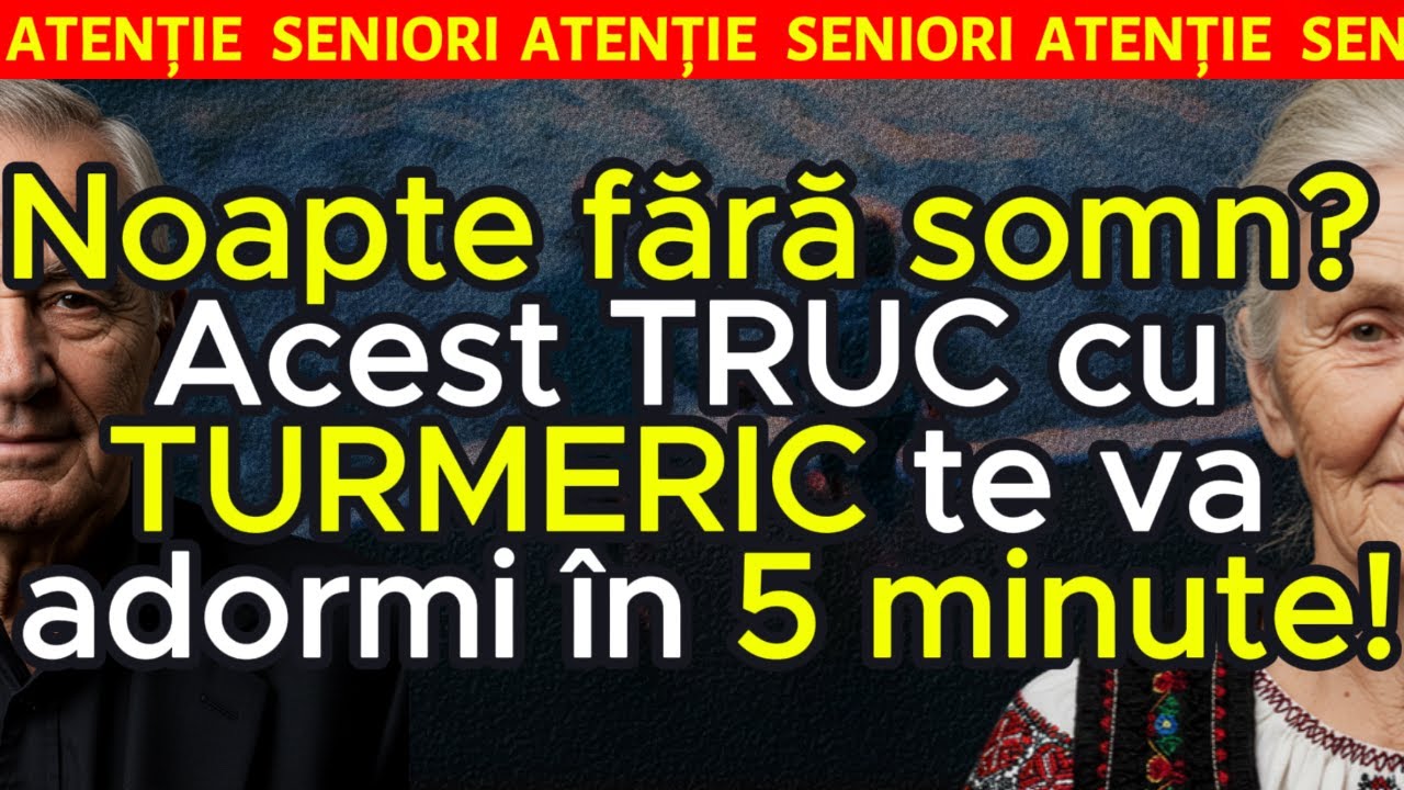 💤 SENIORI: Doctorii sunt ȘOCAȚI! Turmericul folosit astfel aduce un somn perfect!