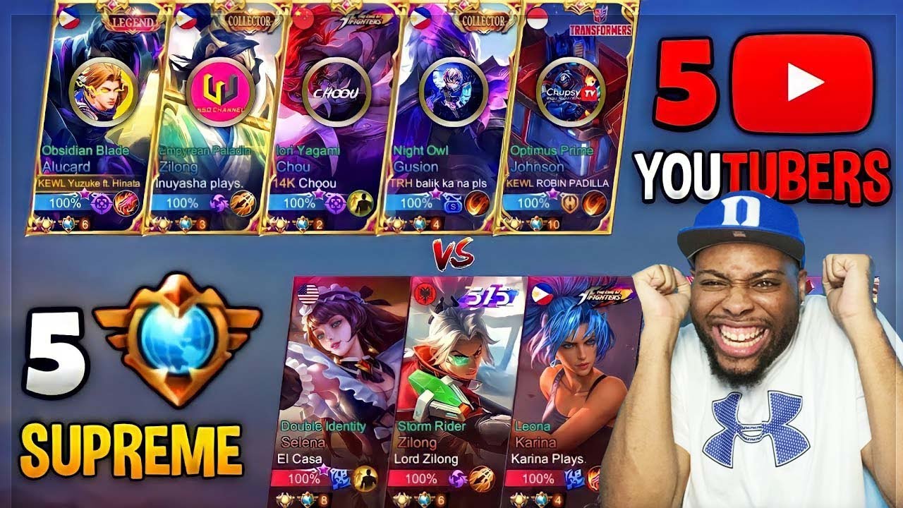Ask VeLL Reacts Yuzuke + Inuyasha + Astre + Choou + Chupsy Vs. 5 Supreme Players! | Mobile Legends