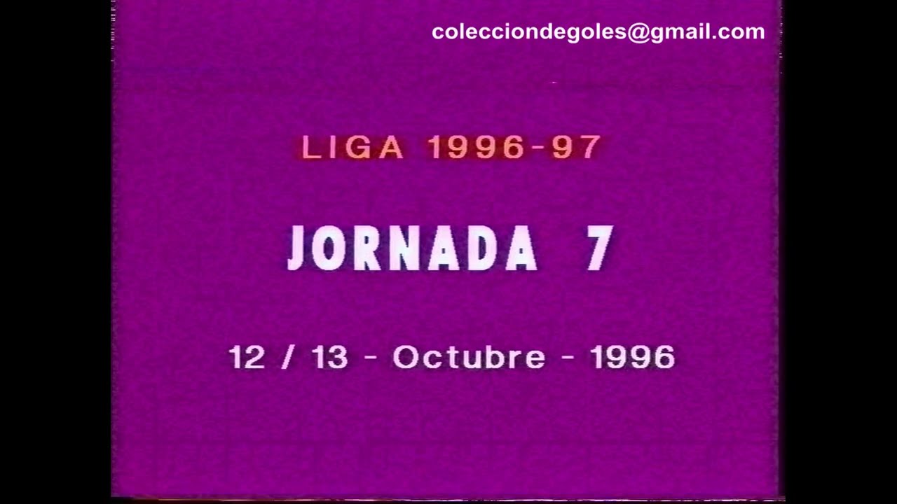 Goles Liga 1996-1997 Primera División Jornada 7