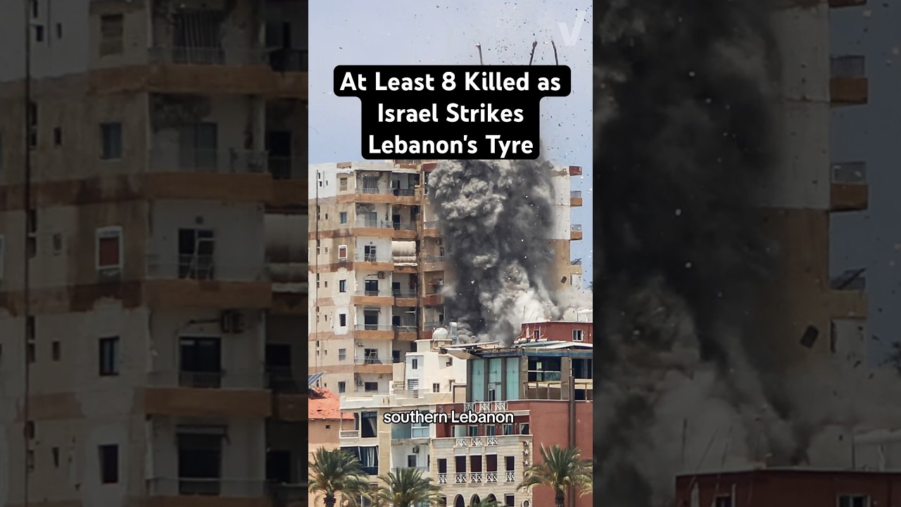 At Least 8 Killed as Israel Strikes Lebanon's Tyre #verity #news #israel #lebanon #fyp