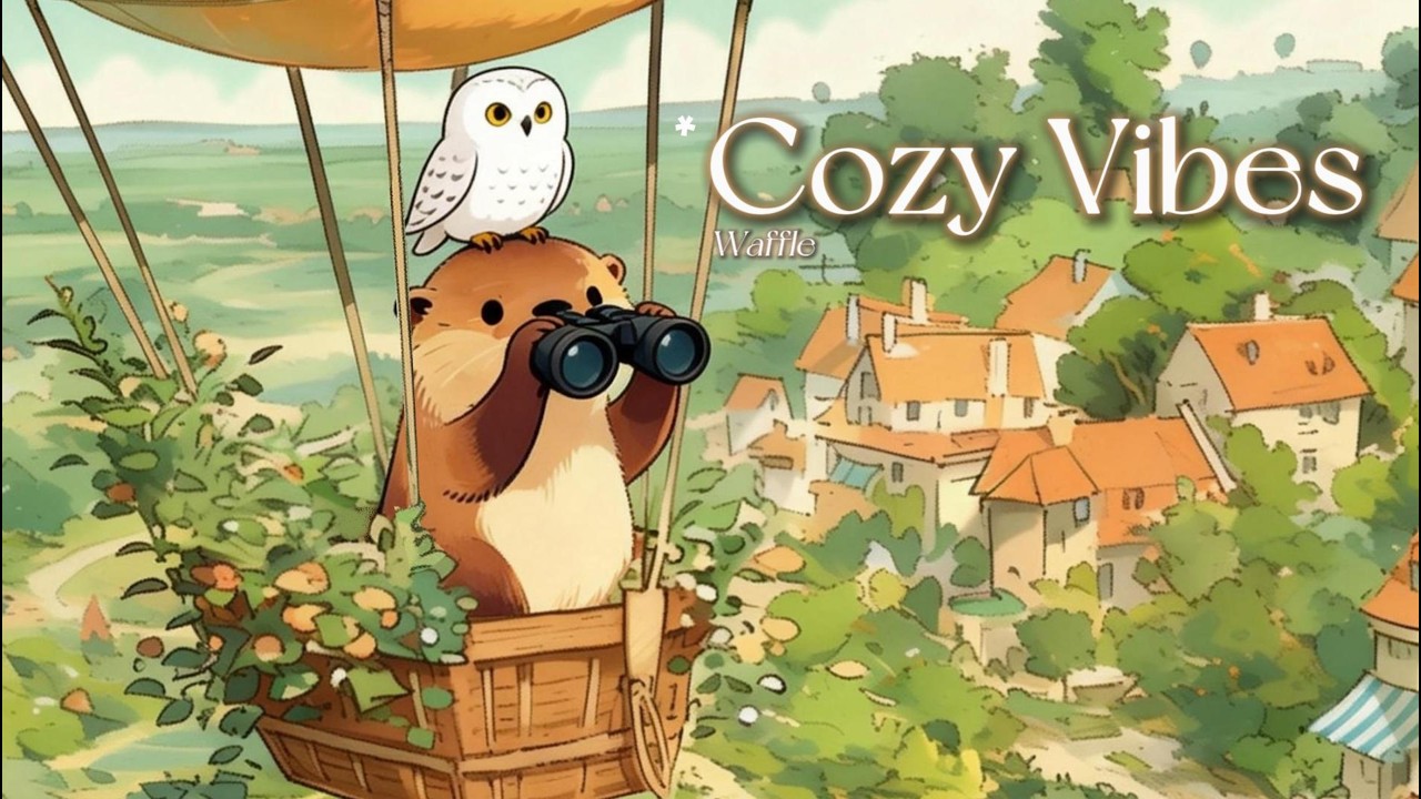 Above My Little Café | Cozy Balloon Lofi #lofihiphop #chillmusic #coffeemusic #studymusic
