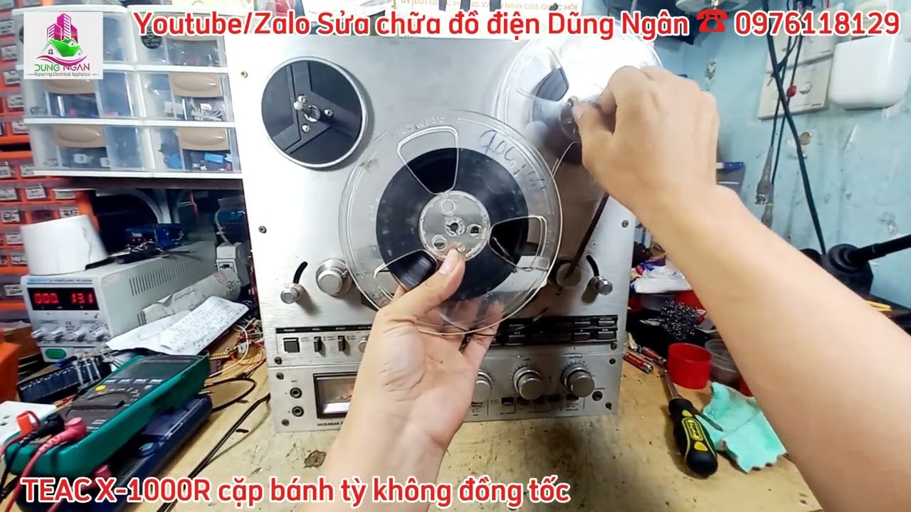 Sửa chữa đầu băng cối #TEAC #X_1000R băng rời khỏi đầu từ, cơ khí không đồng tốc, bảo dưỡng vệ sinh