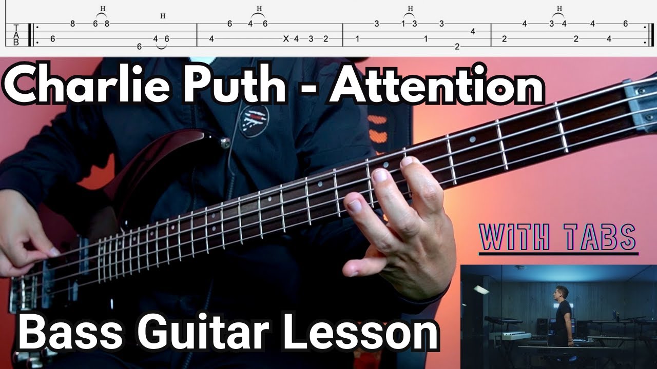 Charlie Puth - Attention Bass Guitar Lesson With Bass Tabs | Nepali Bass Guitar Lesson