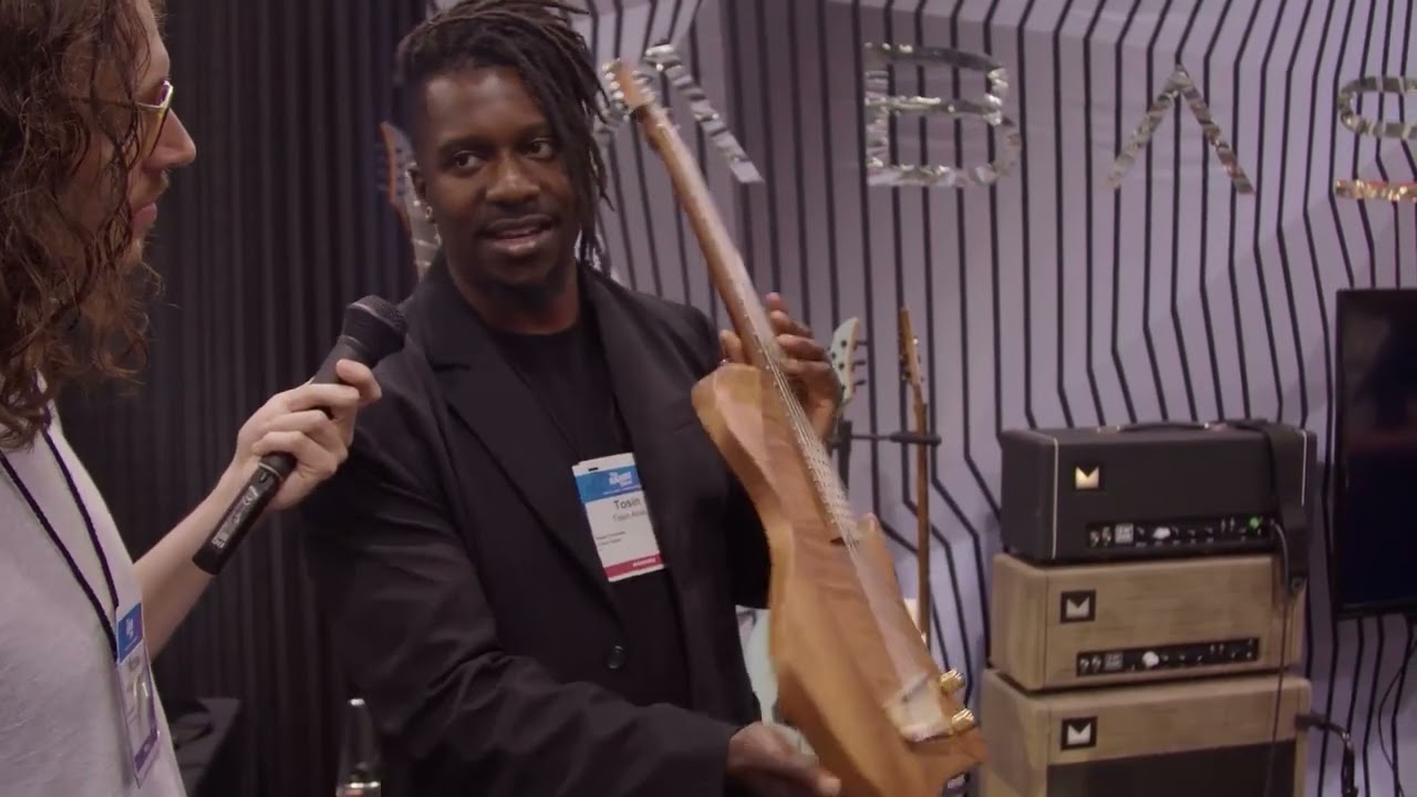 NAMM 2022: Tosin Abasi introduces us to Emi, Abasi Concepts’ first ergonomic double-cut guitars