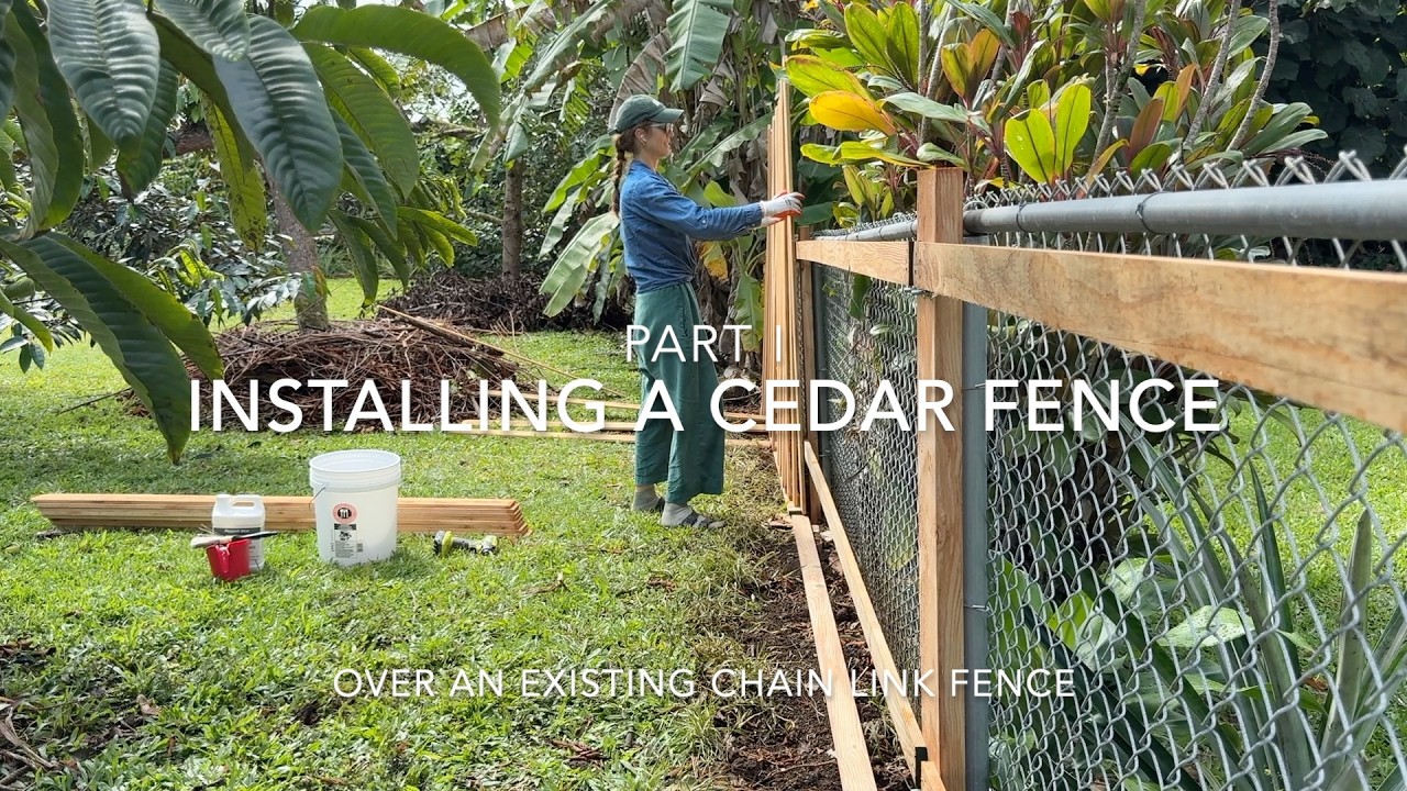 Installing a Wood Privacy Fence Over an Existing Chain Link Fence PART I