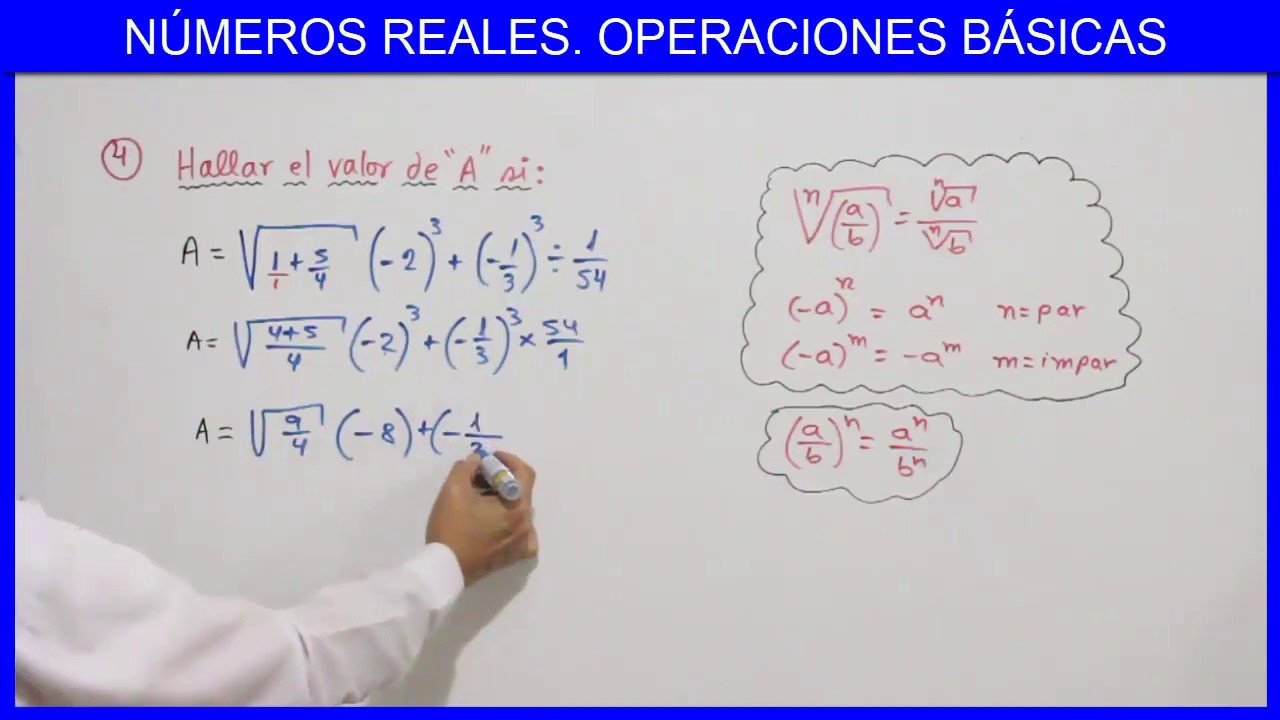 OPERACIONES COMBINADAS BÁSICAS CON NÚMEROS REALES