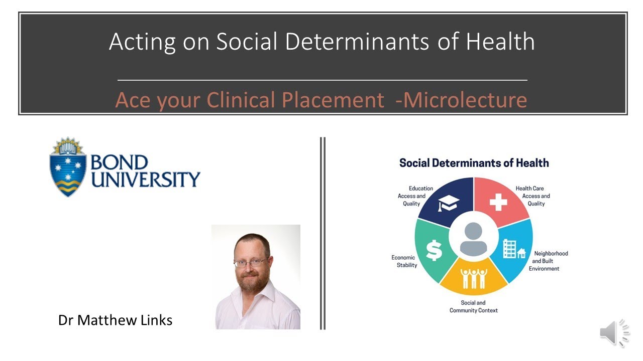 Acting on Social Determinants of Health-Ace your medicine placement
