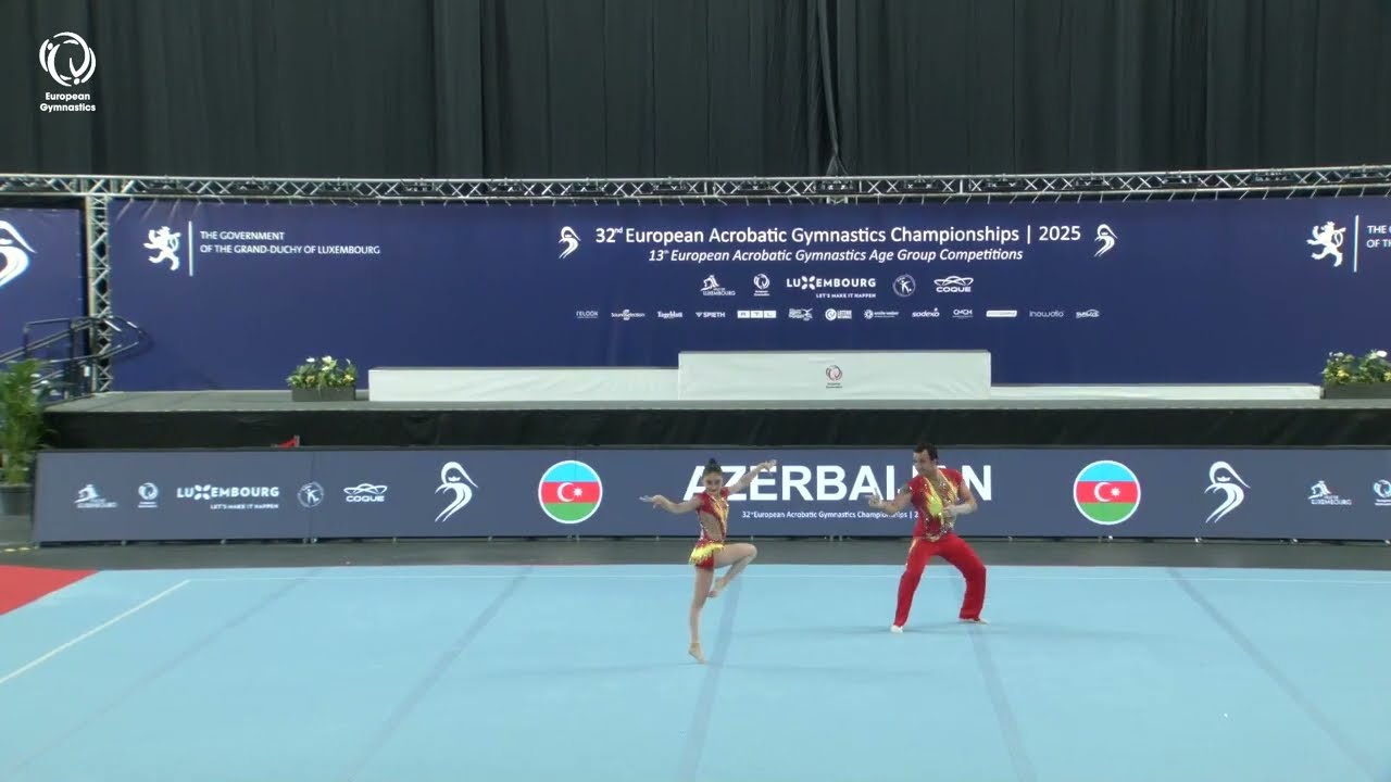 Aghasif Rahimov & Raziya Seyidli (AZE) - 2025 ACRO European Champions, Mixed Pairs Dynamic