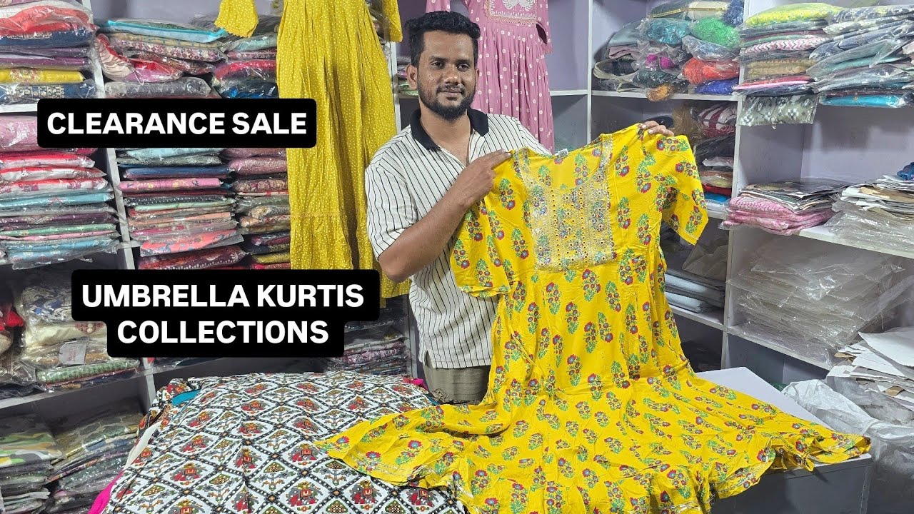 CLEARANCE | SALE | UMBRELLA | CUT | KURTIS | COLLECTIONS | நம்ம | FIZA | COLLECTIONS | இல்  |