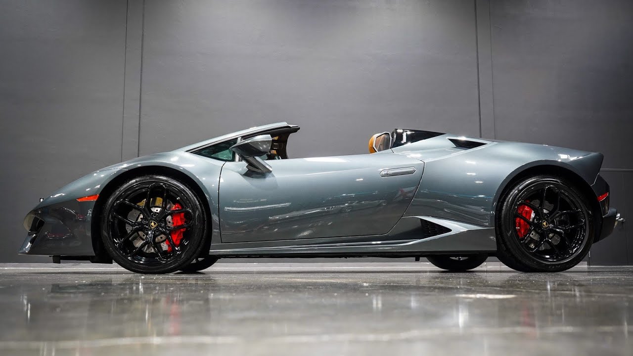 2019 LAMBORGHINI HURACAN LP580 SPYDER GRIGIO LYNX 9K FREE ENCLOSED DELIVERY FOR SALE R3MOTORCARS.COM