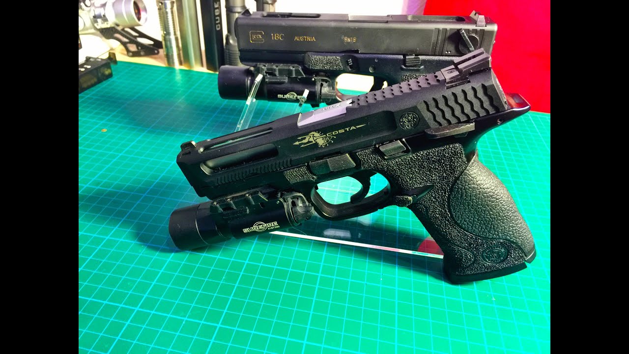 Airsoft Tokyo Marui M&P 9 + Detonator ATEi Costa Slide