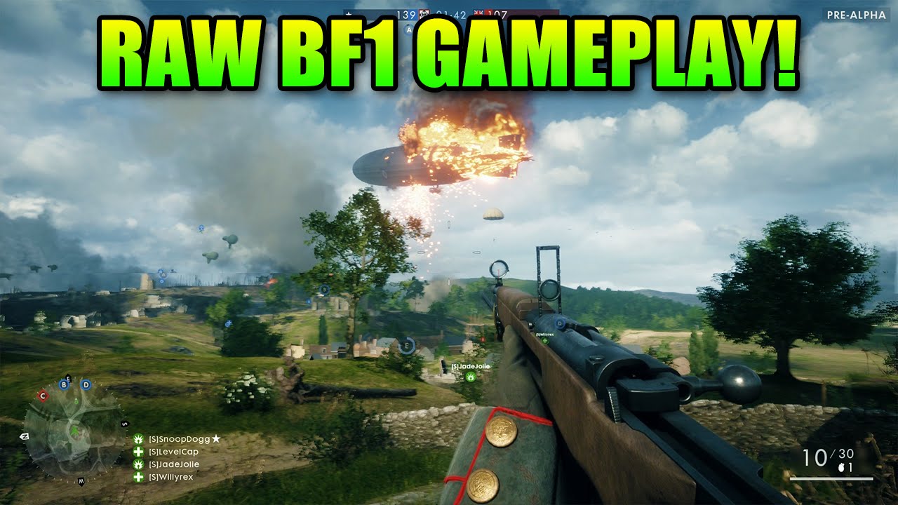 Battlefield One 44 Minutes Of Raw Gameplay | Squads Livestream LevelCap