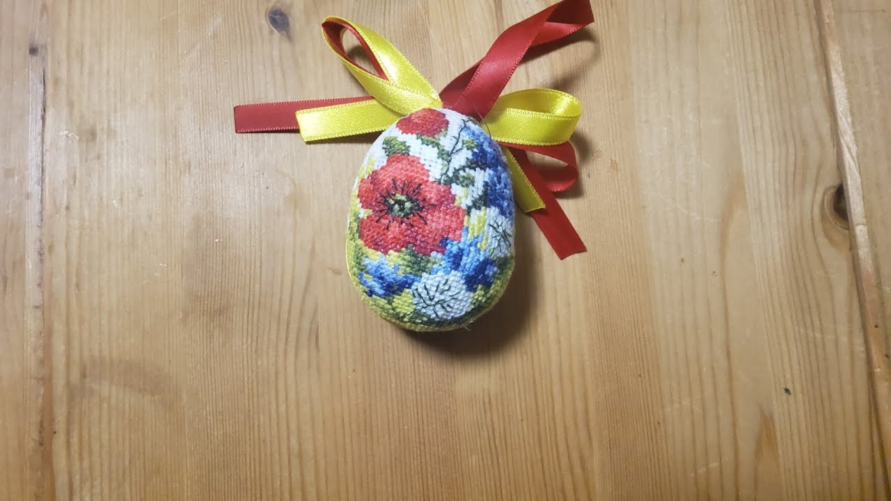 Мастер-класс: Вышивка на пасхальном яйце 🌸 Пошаговое DIY