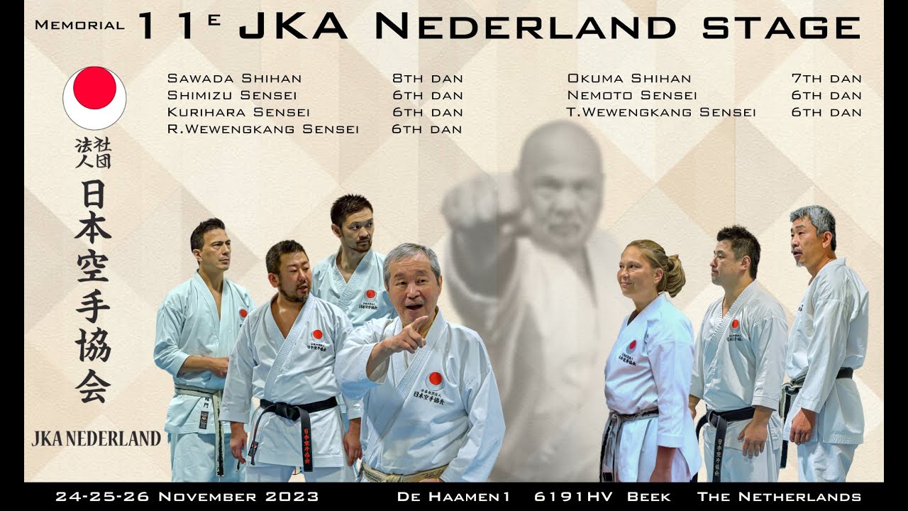 JKA Netherlands 2023 11th Memorial Peter Wewengkang Friday Beek Limburg.