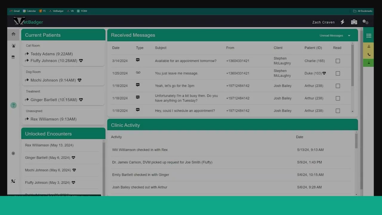 VetBadger | Checking In Patients
