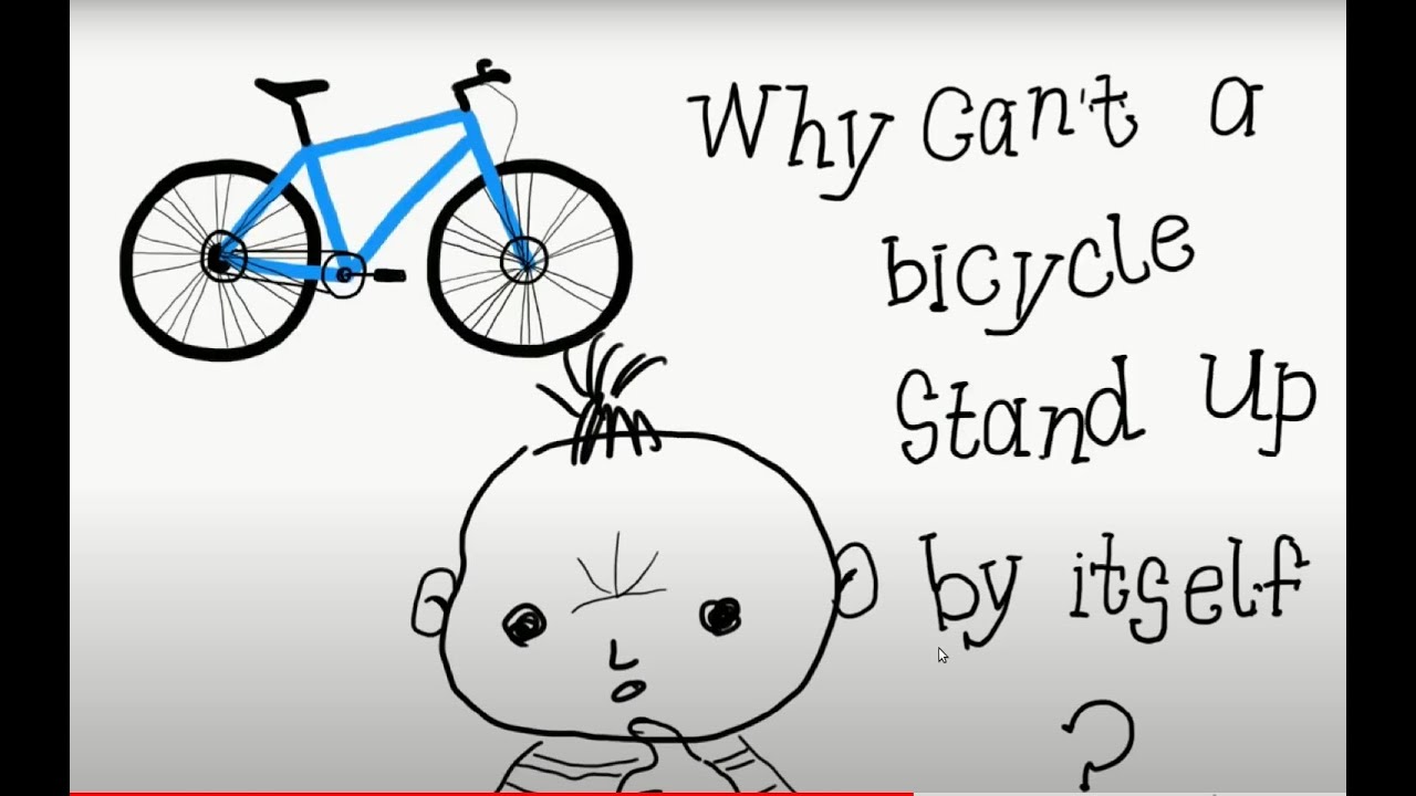 Funny boy with bicycle stop motion comic cartoon