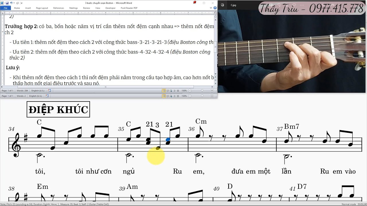 BÀI 5 (P3): CHUYỂN SOẠN NIỆM KHÚC CUỐI - Điệp khúc + Kết [Khóa học Fingerstyle & Chuyển soạn 3]