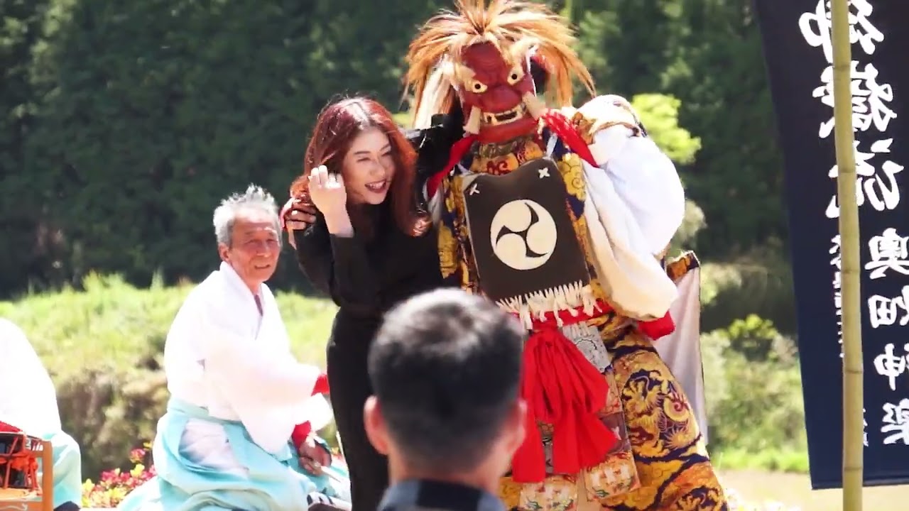 奉納神楽 柴引2/2 御嶽流奥畑神楽 (於)豊後大野市大野町酒井寺地区春祭り