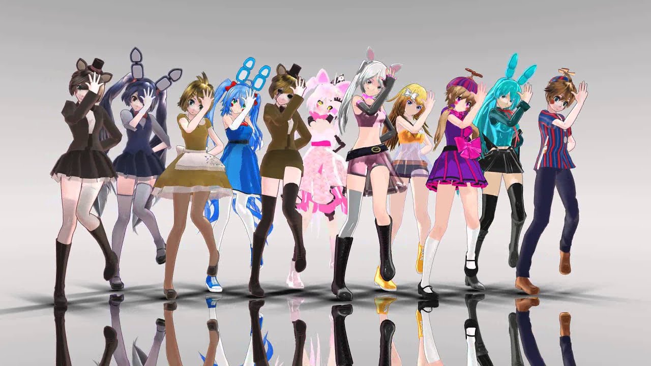 MMD / FNAF GIRLS / LUPIN / MOTION DL