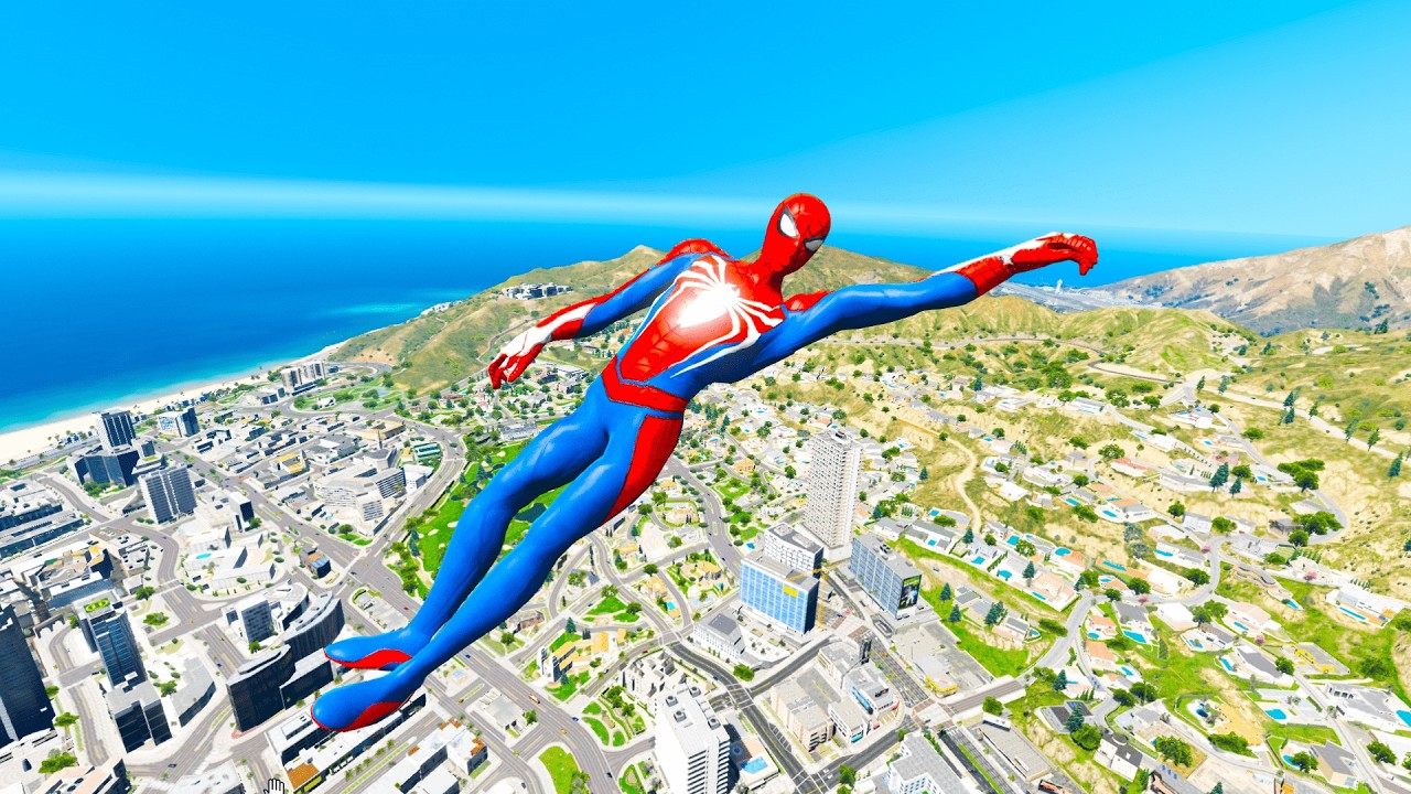 GTA V SPIDERMAN RAGDOLLS | GTA 5 EPIC FUNNY MOMENTS with jumping moon ( Euphoria Moments )